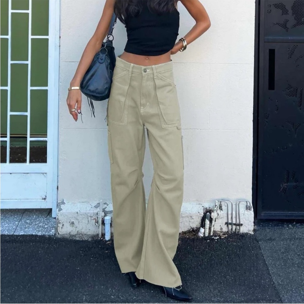Lioness Miami Vice -Khaki Boyfriend Jeans